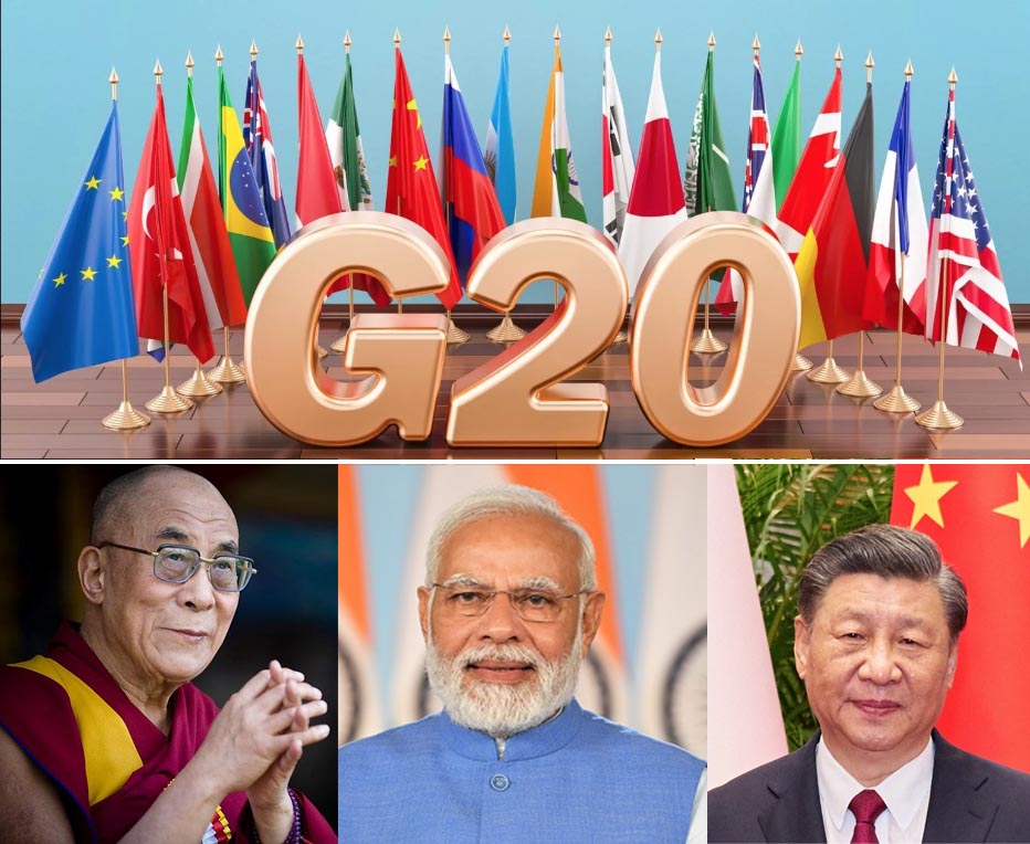 G20’s Prime Minister Narendra Modi, President Xi Jinping, and His Holiness the Dalai Lama